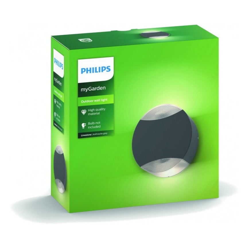 Philips - Aplique exterior 2xGU10/5W
