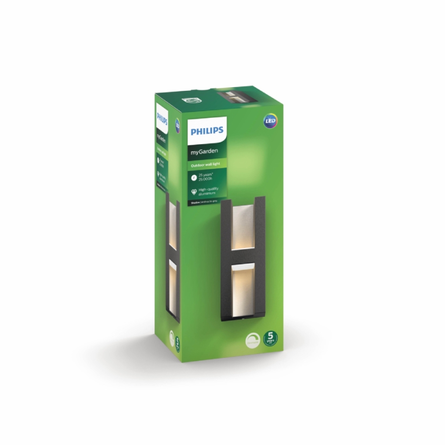 Philips - Aplique LED exterior 2xLED/4,5W IP44