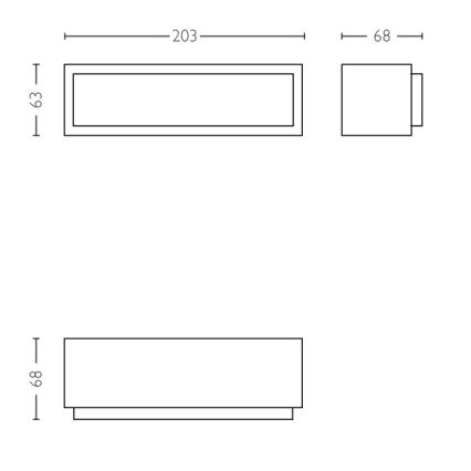 Philips 17354/93/P3 - Aplique LED exterior LED/4,5W IP44