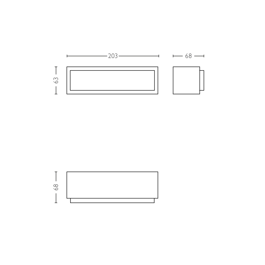 Philips 17354/93/P3 - Aplique LED exterior LED/4,5W IP44