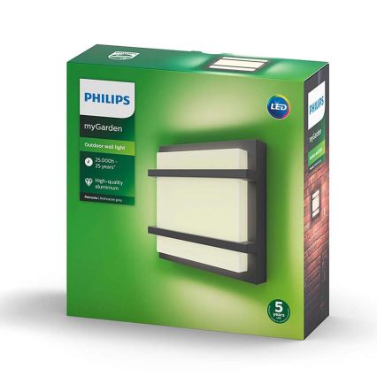 Philips - Aplique LED de exterior LED/12W IP44