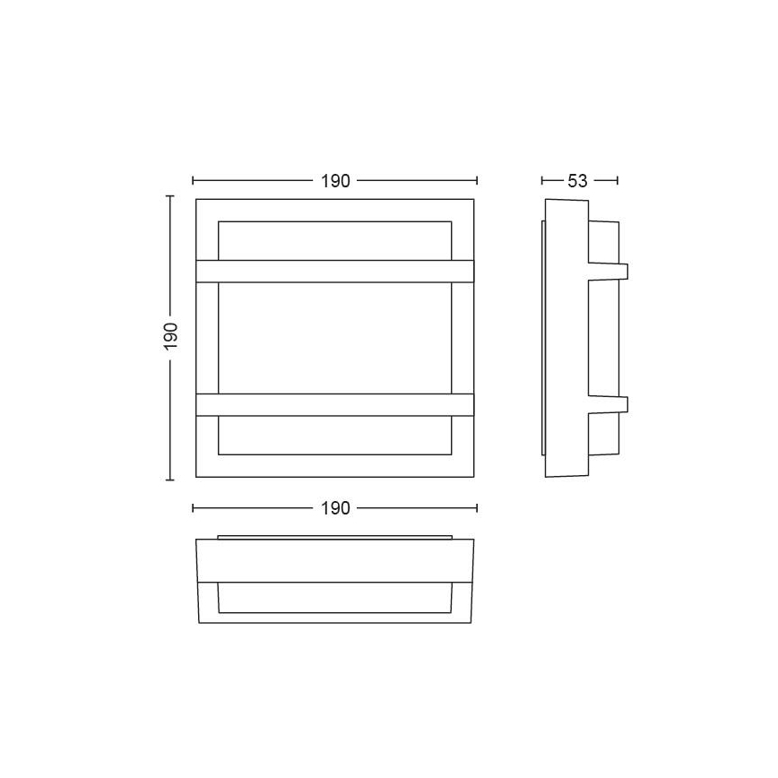 Philips - Aplique LED de exterior LED/12W IP44
