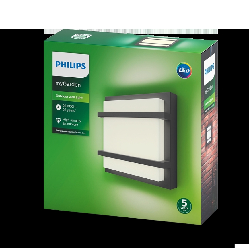 Philips - Aplique de exterior LED/12W IP44