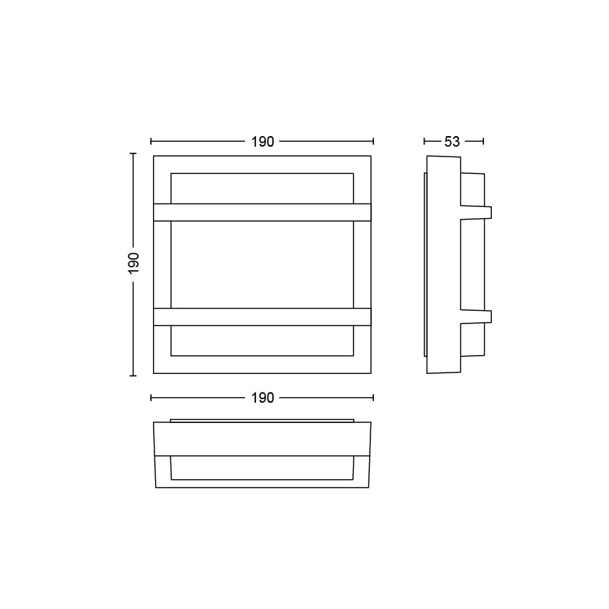 Philips - Aplique de exterior LED/12W IP44