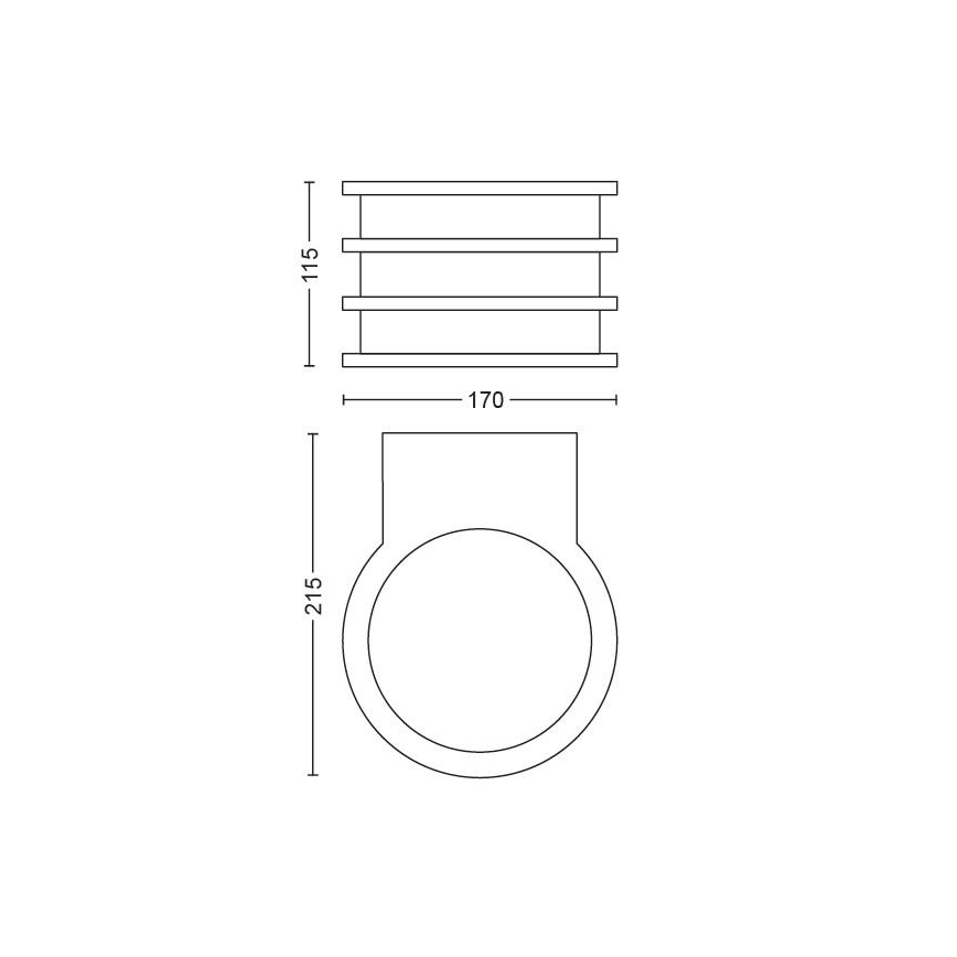Philips - Aplique LED para exterior Hue LUCCA 1xE27/9,5W/230V IP44