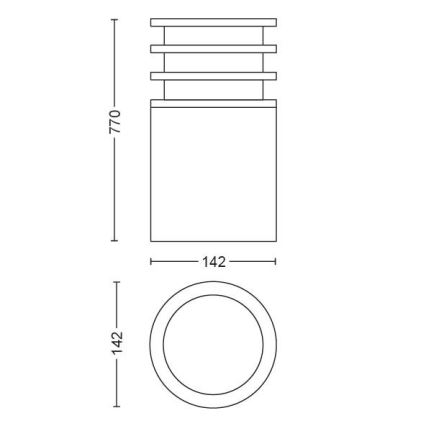 Philips - Lámpara LED regulable de exterior Hue LUCCA 1xE27/9,5W/230V IP44