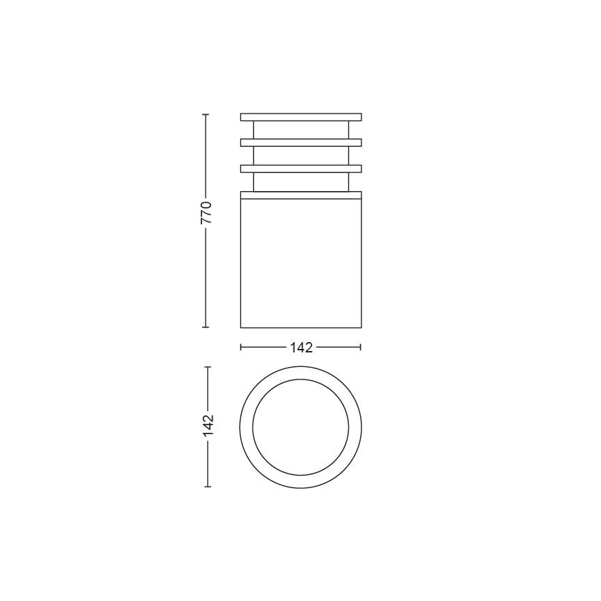 Philips - Lámpara LED regulable de exterior Hue LUCCA 1xE27/9,5W/230V IP44