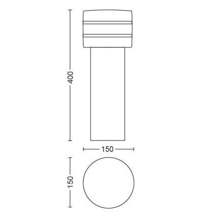 Philips - Lámpara exterior LED regulable Hue TUAR 1xE27/9,5W/230V IP44