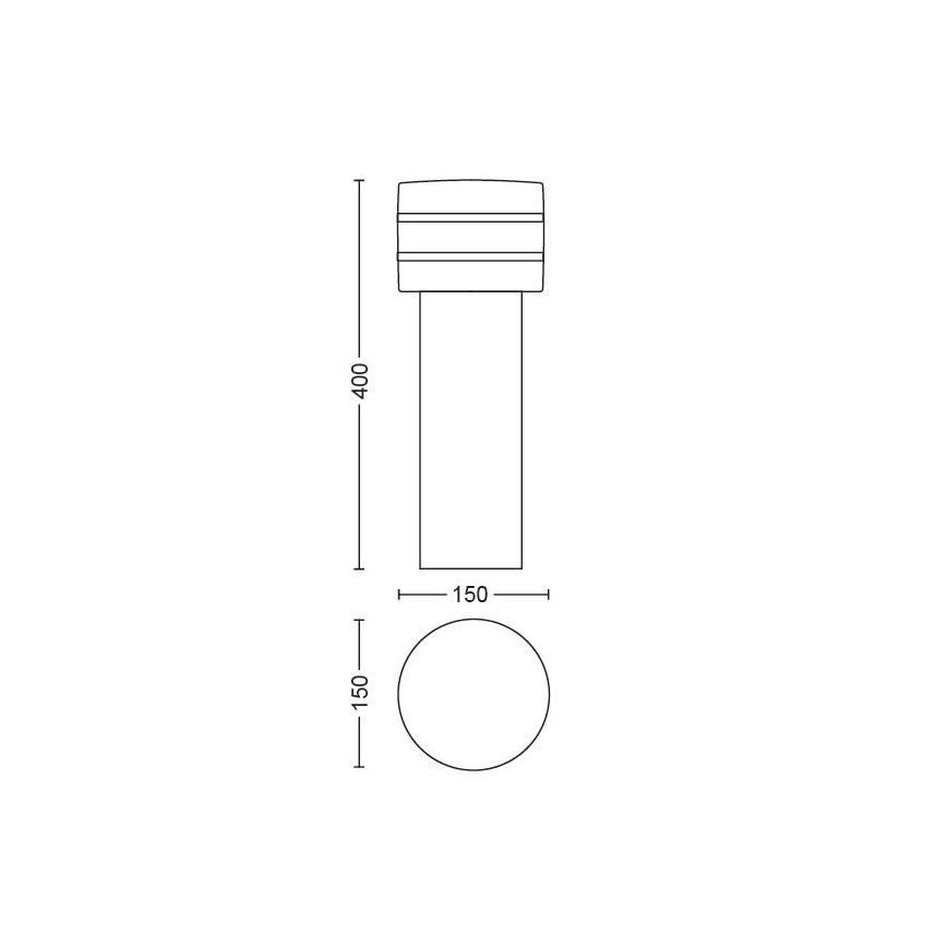 Philips - Lámpara exterior LED regulable Hue TUAR 1xE27/9,5W/230V IP44
