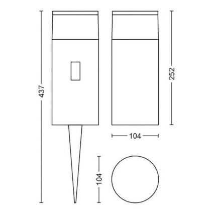 Philips - Lámpara de exterior LED RGB Hue CALLA LED-RGB/8W/230V IP66