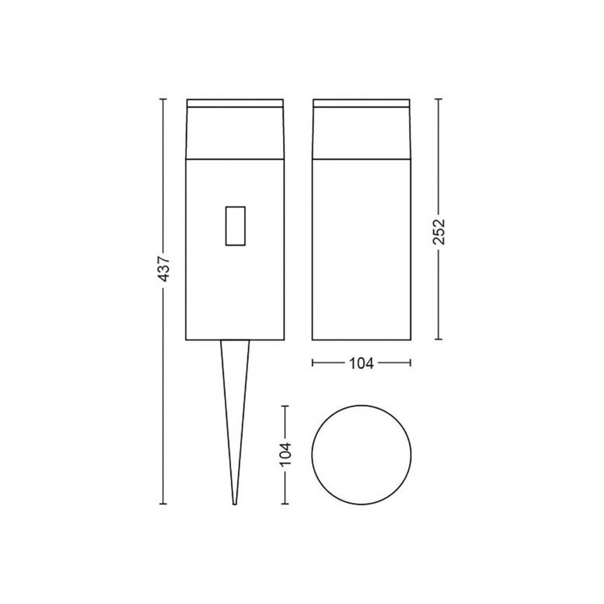 Philips - Lámpara de exterior LED RGB Hue CALLA LED-RGB/8W/230V IP66