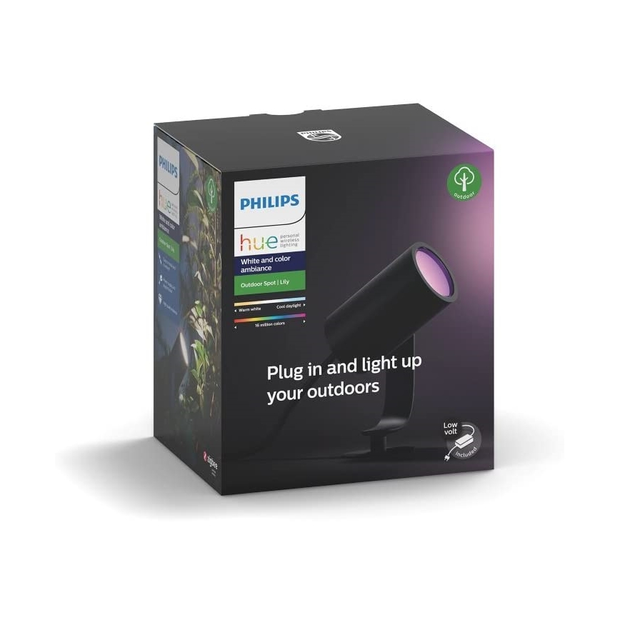 Philips - Foco exterior LED RGB Hue LILY LED/8W/230V IP65