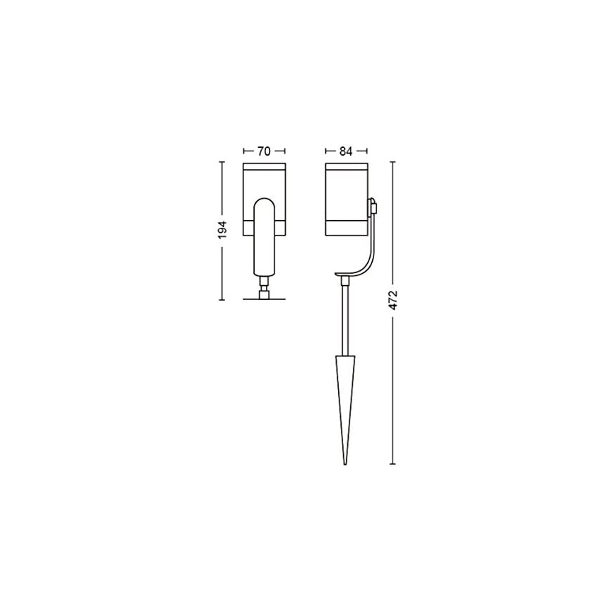 Philips - Foco exterior LED RGB Hue LILY LED/8W/230V IP65