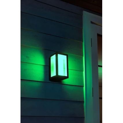Philips - LED RGBW Aplique de exterior regulable Hue IMPRESS 2xLED/8W/230V 2000-6500K IP44
