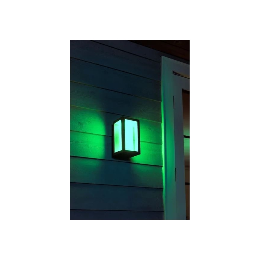 Philips - LED RGBW Aplique de exterior regulable Hue IMPRESS 2xLED/8W/230V 2000-6500K IP44