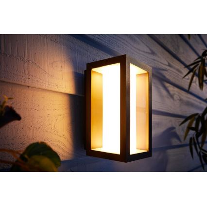 Philips - LED RGBW Aplique de exterior regulable Hue IMPRESS 2xLED/8W/230V 2000-6500K IP44