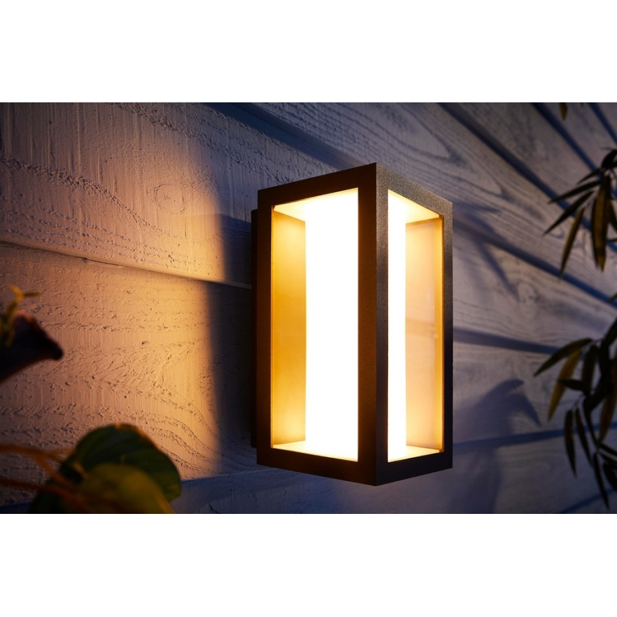 Philips - LED RGBW Aplique de exterior regulable Hue IMPRESS 2xLED/8W/230V 2000-6500K IP44