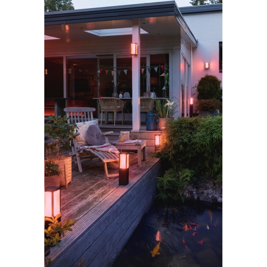 Philips - LED RGBW Aplique de exterior regulable Hue IMPRESS 2xLED/8W/230V 2000-6500K IP44
