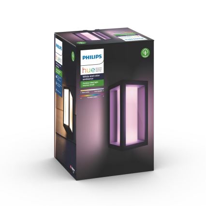Philips - LED RGBW Aplique de exterior regulable Hue IMPRESS 2xLED/8W/230V 2000-6500K IP44