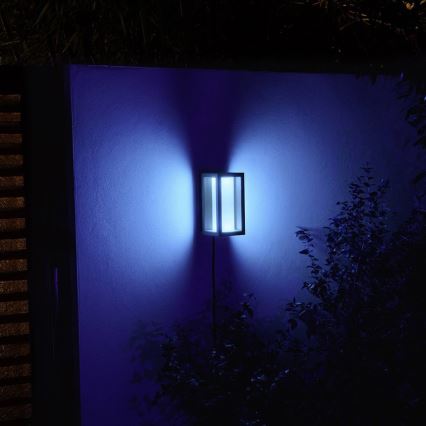 Philips - Aplique LED RGBW regulable para exteriores Hue IMPRESS 2xLED/8W/24V 2000-6500K IP44