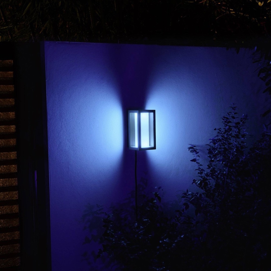 Philips - Aplique LED RGBW regulable para exteriores Hue IMPRESS 2xLED/8W/24V 2000-6500K IP44