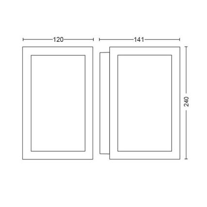 Philips - Aplique LED RGBW regulable para exteriores Hue IMPRESS 2xLED/8W/24V 2000-6500K IP44