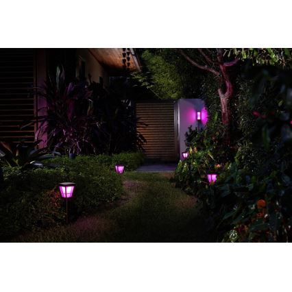 Philips - Aplique LED RGBW regulable para exteriores Hue IMPRESS 2xLED/8W/24V 2000-6500K IP44