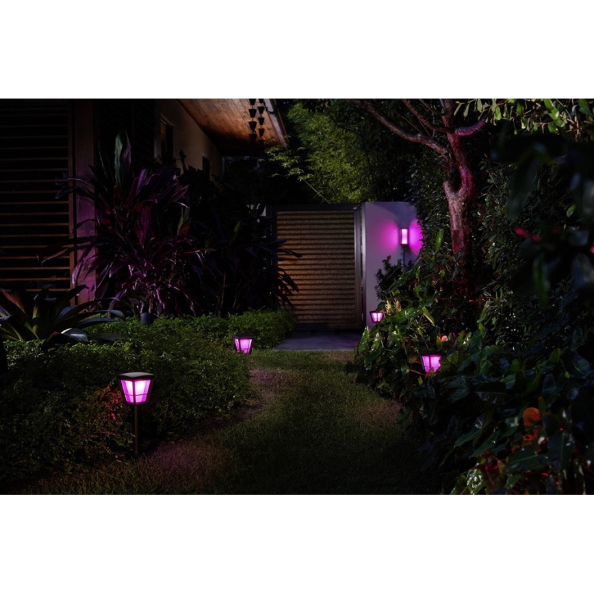 Philips - Aplique LED RGBW regulable para exteriores Hue IMPRESS 2xLED/8W/24V 2000-6500K IP44