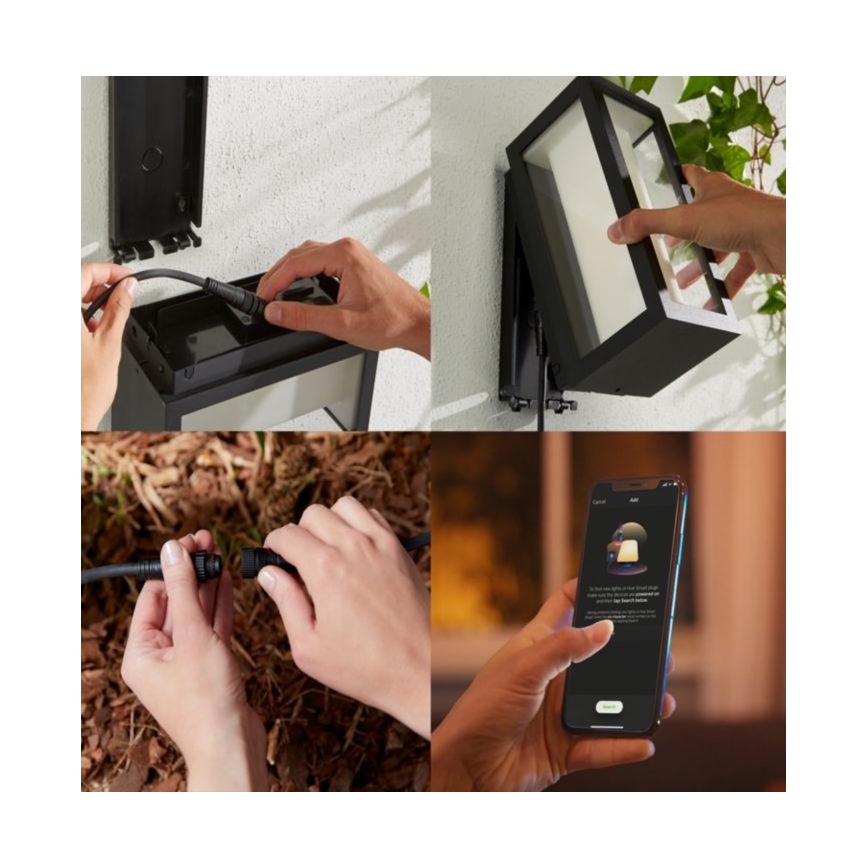 Philips - Aplique LED RGBW regulable para exteriores Hue IMPRESS 2xLED/8W/24V 2000-6500K IP44