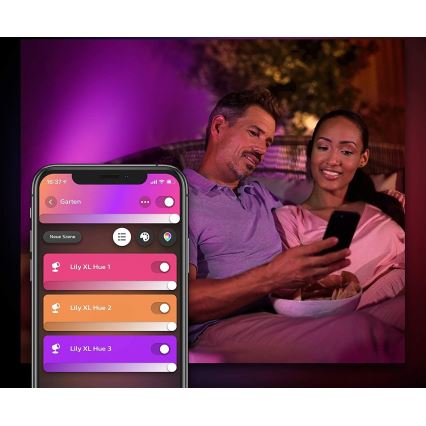 Philips - Lámpara LED RGB para exteriores Hue LILY LED/15W/230V IP65
