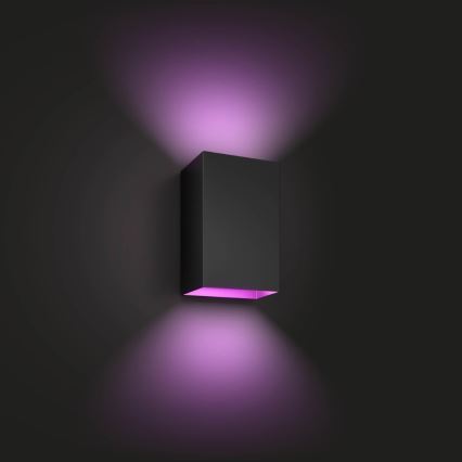 Philips - LED RGBW Aplique de exterior regulable Hue RESONATE 2xLED/8W/230V 2000-6500K IP44