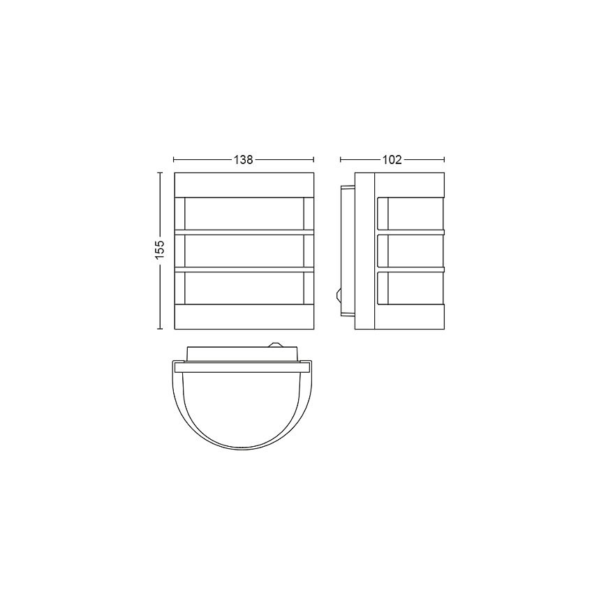 Philips - Aplique de exterior 1xE27/60W/230V IP44 antracita