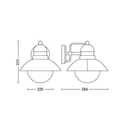 Philips - Plafón de exterior 1xE27/60W/230V IP44