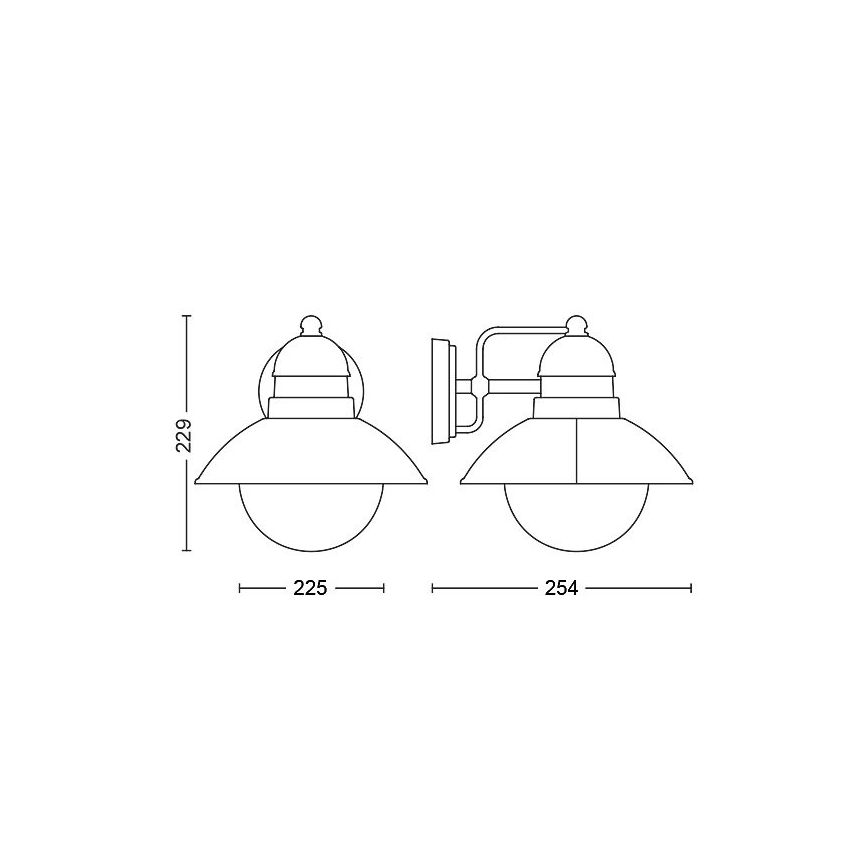 Philips - Plafón de exterior 1xE27/60W/230V IP44