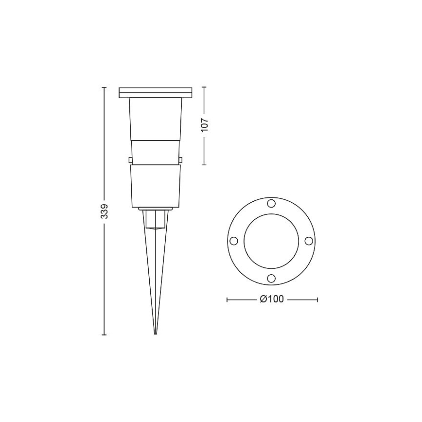 Philips - Lámpara LED para exteriores 1xGU10/5W/230V IP44