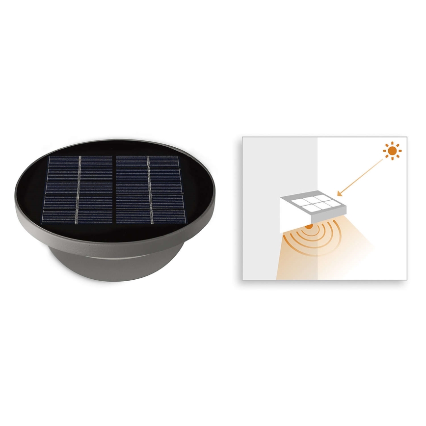 Philips 17808/87/16 - Lámpara solar LED con sensor de movimiento y crepúsculo MYGARDEN DUSK 1xLED/1W/3,7V 2200 mAh IP44