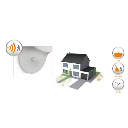 Philips 17808/87/16 - Lámpara solar LED con sensor de movimiento y crepúsculo MYGARDEN DUSK 1xLED/1W/3,7V 2200 mAh IP44