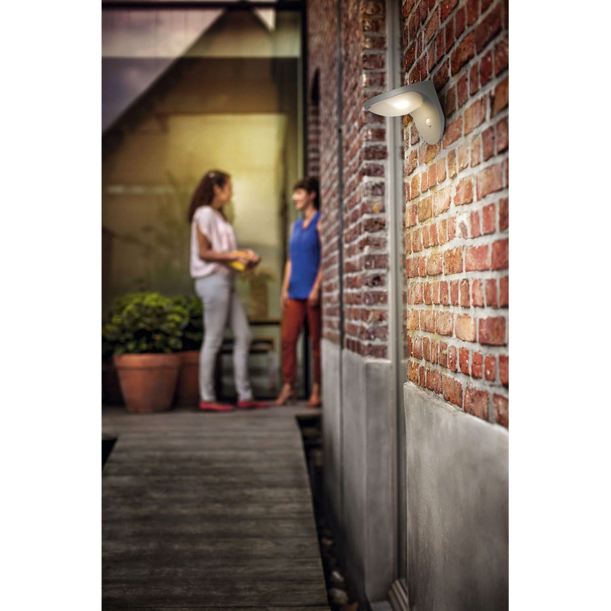Philips 17808/87/16 - Lámpara solar LED con sensor de movimiento y crepúsculo MYGARDEN DUSK 1xLED/1W/3,7V 2200 mAh IP44