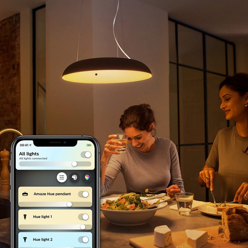 Philips - Lámpara colgante LED regulable en cable Hue AMAZE LED/39W/230V + mando a distancia