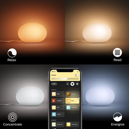 Philips 40904/31/P9 - LED Lámpara de mesa HUE FLOURISH 1xE27/9,5W/230V