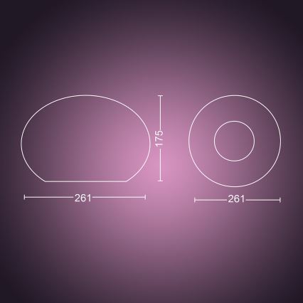 Philips 40904/31/P9 - LED Lámpara de mesa HUE FLOURISH 1xE27/9,5W/230V