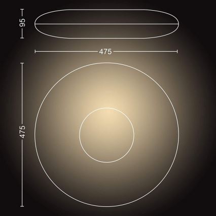 Philips - LED Lámpara regulable Hue CHER LED/33,5W/230V + control remoto