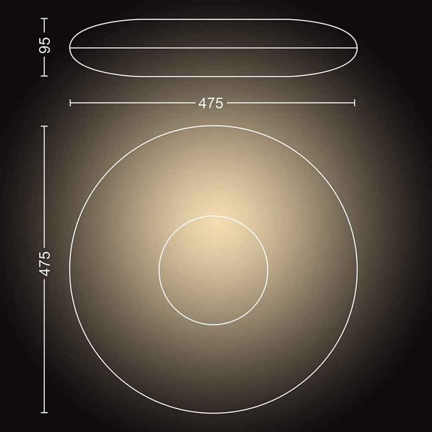 Philips - LED Lámpara regulable Hue CHER LED/33,5W/230V + control remoto