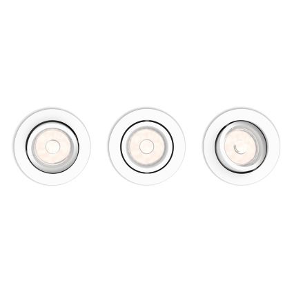Philips - SET 3x Iluminación empotrable de techo 1xGU10/5,5W/230V