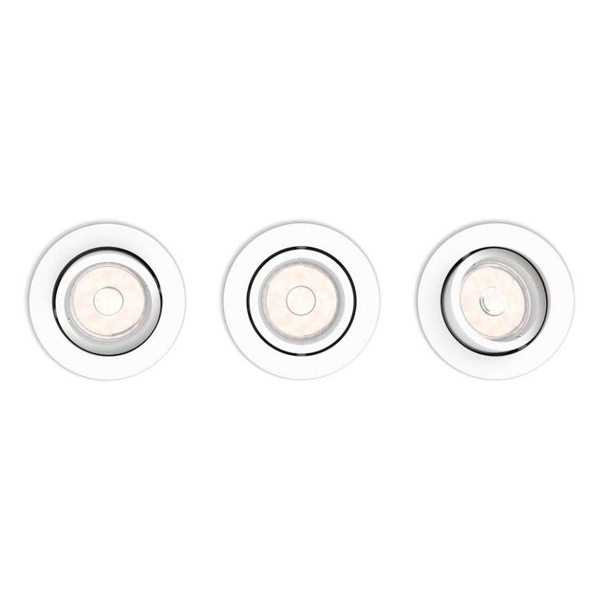 Philips - SET 3x Iluminación empotrable de techo 1xGU10/5,5W/230V