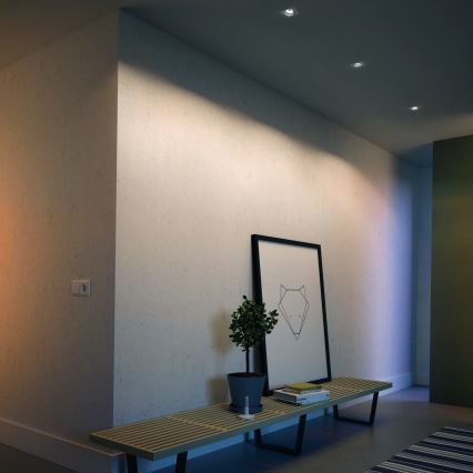 Philips - Pack de 3 luminarias empotrables LED RGBW regulables 1xGU10/4,8W/230V, color blanco + mando a distancia