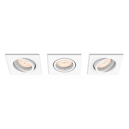 Philips - Pack de 3 focos empotrados 1xGU10/5,5W/230V