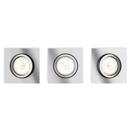 Philips  50393/11/P0 - SET 3x LED Lámpara empotrable regulable SHELLBARK LED/4,5W/230V