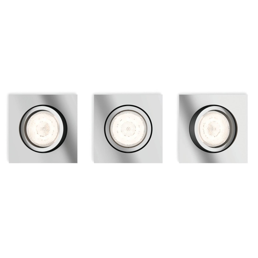 Philips  50393/11/P0 - SET 3x LED Lámpara empotrable regulable SHELLBARK LED/4,5W/230V