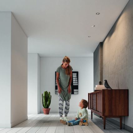 Philips - Pack de 3 focos empotrables LED RGBW regulables 1xGU10/4,8W/230V cromo brillante + mando a distancia